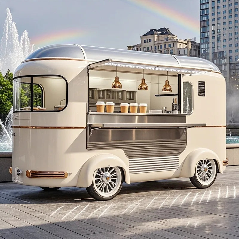 Fully Equipped Mobile Food Truck Mobile Kiosk Unique Custom with Full Kitchen Equipment with All Appliances