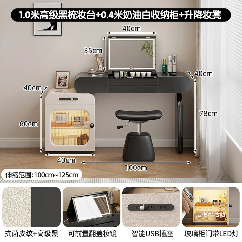 Comfortable for Bedroom Sets Small Vanity Vanity Makeup Toilet Chair Office Dressing Table Set with Mirror Dresser Tv Stands