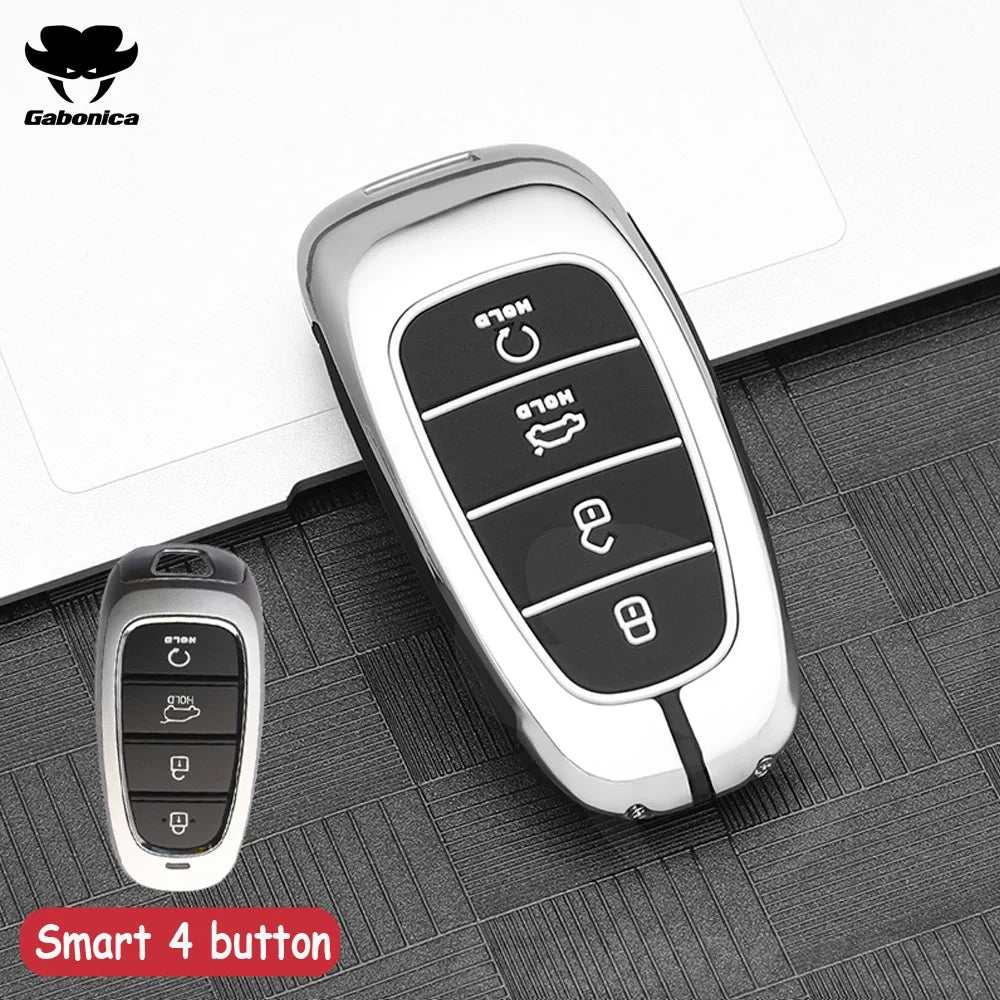 3 4 Buttons New Car Smart Key Case Cover For Hyundai N Performance Tucson Solaris Sonata Hybrid NEXO NX4 Santafe dn8 Accessories