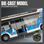 1: 32 alloy bus model new energy bus High fidelity sound and light car toy collection model high-end decoration children's toy