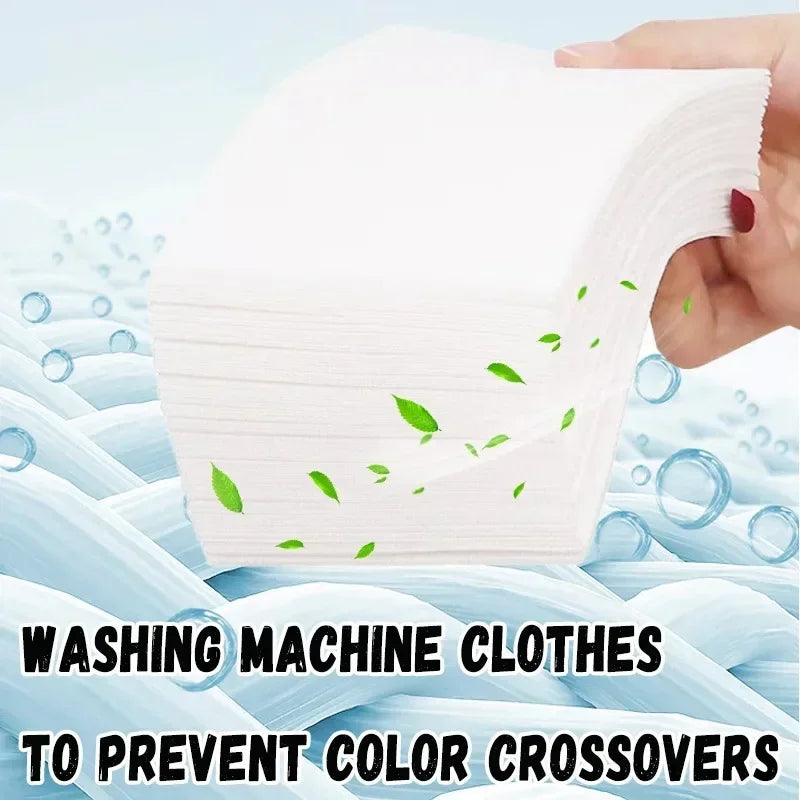 50/500pcs Laundry Tablets Laundry Paper Absorption Washing Accessories Anti-Staining Clothes Sheets Anti-String Mixing Color