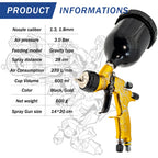 Cyberlimited Edition High Quality Spray Gun For Cars 1.3/1.8mm Nozzle Gold Painting Gun  Water Based Air Spray Gun Airbrush