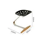 Metal Seat Solid Stainless Steel Stem Steam Treated Beech Wood Base Mezzadro Low Stool Ready Made Foot Rest Italy Stool