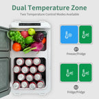 Alpicool QX 25L 30L 40L Portable Refrigerator 12/24V DC 100-240V AC Fridge Freezer Dual Zone 12V Compressor Cooler for Camping