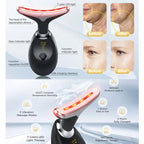 3 Colors/7 Colors Face Neck Massager Facial Lift Three Light Modes Electric Skin Tightening Device LED Beauty Instrument