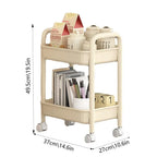 Rolling wheel Kitchen Cart Waterproof 2 Tier Anti-Slip Cart Shelf for Skin Care Products Sauce Bottles Small Storage Trolley
