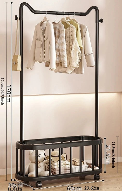 Household Clothes Hanger Floor-standing Bedroom Simple Clothes Hanger Clothes Rack Popular Coat Rack Clothes Hanger Storage