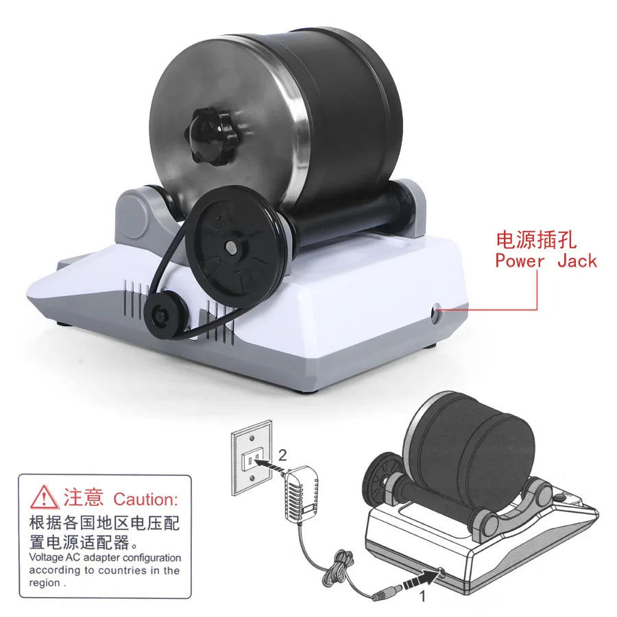 Electric Gem Polishing Machine Children's Fun Physics Science Experiment Set DIY Stone Polishing Machine Test Toy