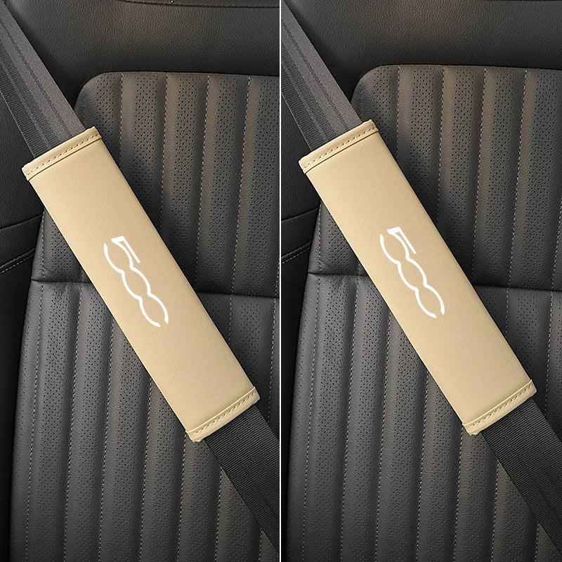 Car seat belt cover for Fiat 500 Breathable shoulder pad Driver shoulder care for adults and children car accessories interior