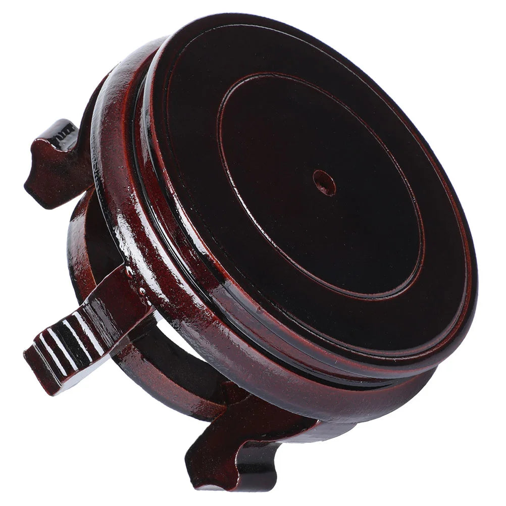 Round Flower Pot Stand Wood Display Base Decorative Vase Bracket Home nament Desktop Holder Plant Tray Wooden Rack