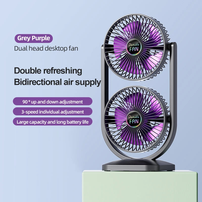 USB Charging Desktop Fan Portable Rotatable Desktop Electric Fan Suita