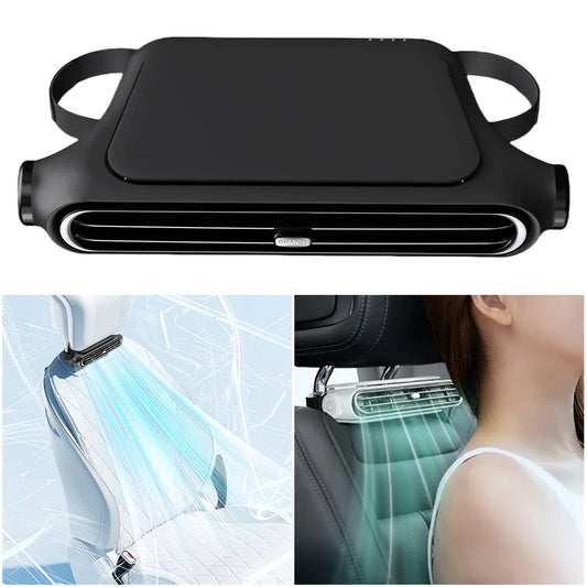 Car Headrest Cooling Fan 3 Speeds Adjustable Electric Car Seat Fan 5V/2A Car Rear Backrest Fan Car Interior Accessories
