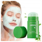Green Tea & Eggplant Solid Mud Mask - Deep Cleansing, Oil Control, Pore Shrinking & Blackhead Remover | AlluCanFind