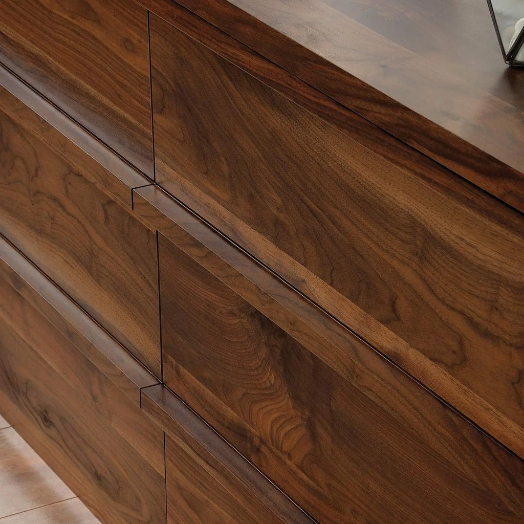 Harvey Park 6 Drawer Dresser for Bedroom Wooden Dressers & Chest of Drawers, in Grand Walnut