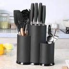 Kitchen Organizer Rack Universal Knives Holder Plastic 2/3 Grid Kitchenware Drain Rack Black/White Flatware Storage Box Fork