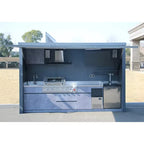 Backyard Outdoor Kitchen Pod Modular Cooking Station for Patio Garden BBQ Party Portable Island Weatherproof Heavy Duty Compact