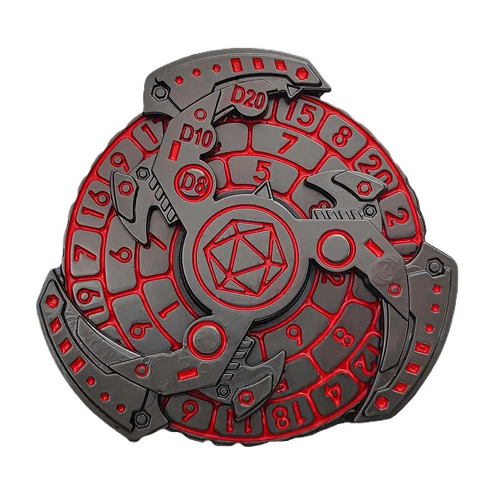 7 in 1 Fingertip Gyro Style Dnd Metal Dice Metal Dnd Dice with D&D Dice Box DND Roulette Dice Spinner for Role-Play Games Player