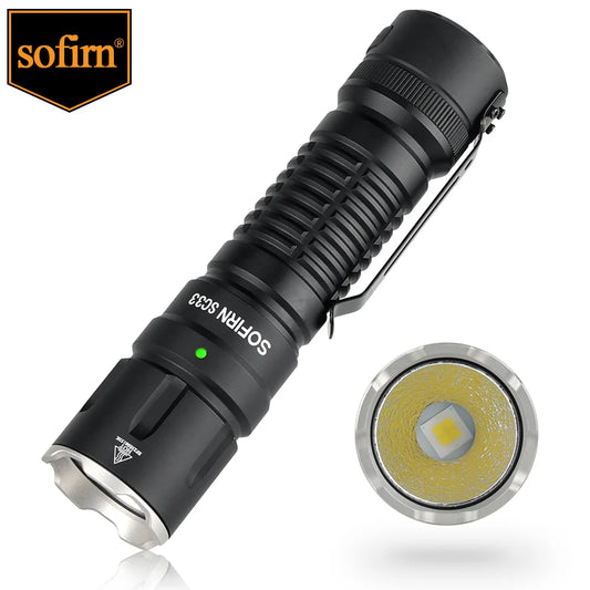 Sofirn SC33 XHP70.3 HI LED Flashlight Tactical 5200lm Powerful 21700 U