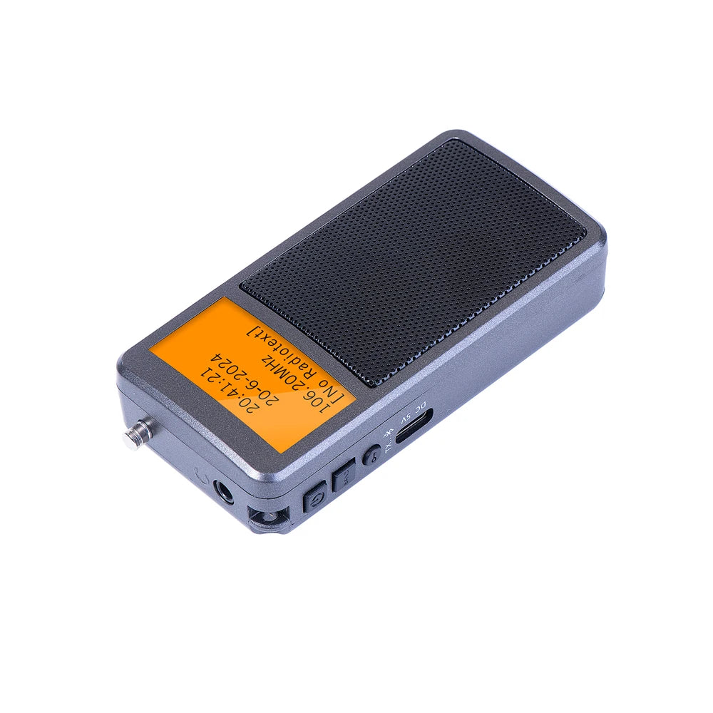HRD-205 Portable FM Radio Multifunctional Bluetooth Radio Built-in Speaker Rechargeable Radio Music Player Alarm Clock