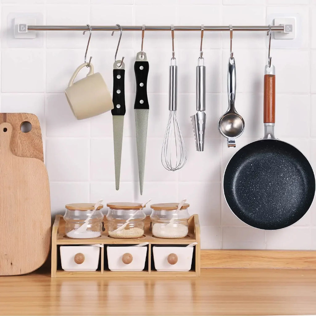 Kitchen Grinding Essential - Diamond Whetstone Knife Sharpening Honing Bar with Curved Surface, Perfect for Knife & Scissors