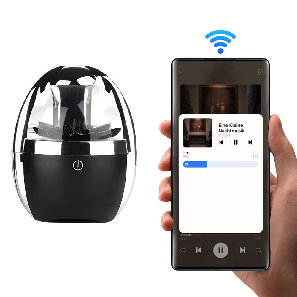 Ferrofluid Speaker with 4-Color Adjustable Light BT 5.0 Wireless Speaker Dancing Ferrofluid BT Speaker for Home Office Decor