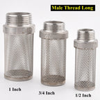 304 Stainless Steel Male Thread Mesh Cover Aquarium Fish Tank Water Pump Inlet Filter Screen Garden Irrigation Pump Hose Filters
