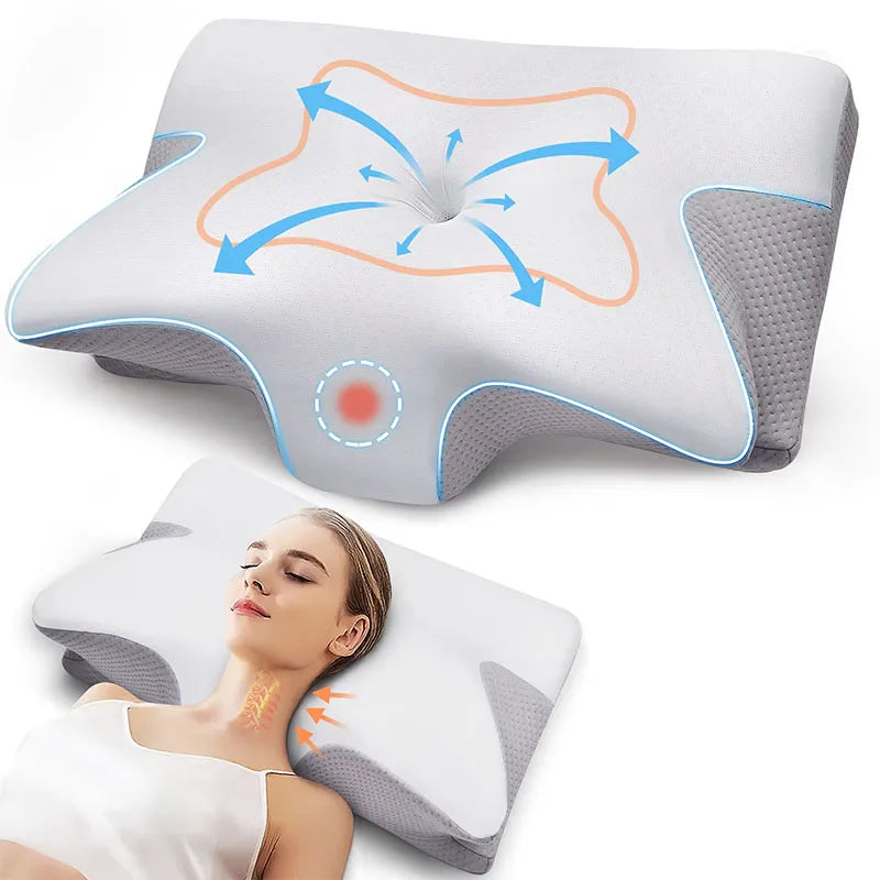 Ergonomic Butterfly Memory Foam Pillow
