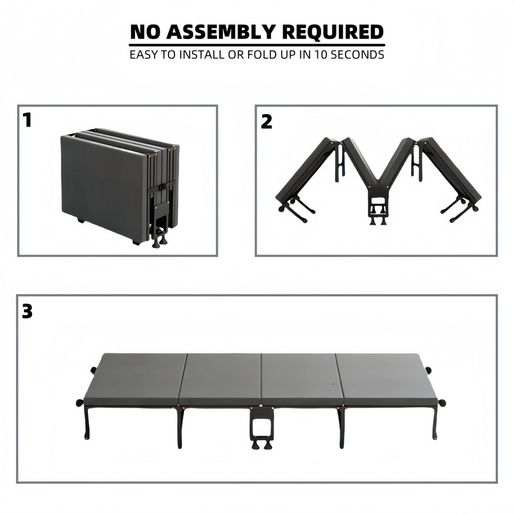 75英寸 Heavy Duty Folding Bed, Thickened Iron Frame, Portable Folding Bed, Lockable Pulley, Suitable for Office Nap, Hospital Ac