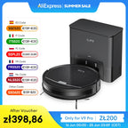 ILIFE V9Pro Robot Vacuum, Self-Emptying, 3000Pa Strong Suction, Gyro Navigation, Schedule, App/Alexa Control, for Pet Hair