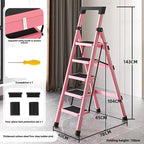 Home ladder stool folding zigzag ladder anti slip pedal ladder indoor
