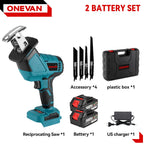 ONEVAN Brushless Cordless Electric Reciprocating Saw Electric Saw Variable Speed Metal Wood Cutter For Makita 18V Battery Pin