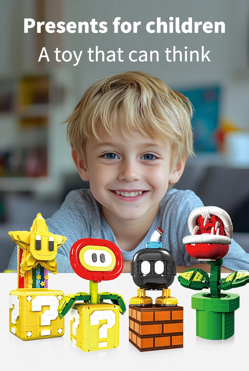 MOC Chomper Plant Flame Flower Building Blocks Set - STEM Creative Toy for Kids & Adults | AlluCanFind