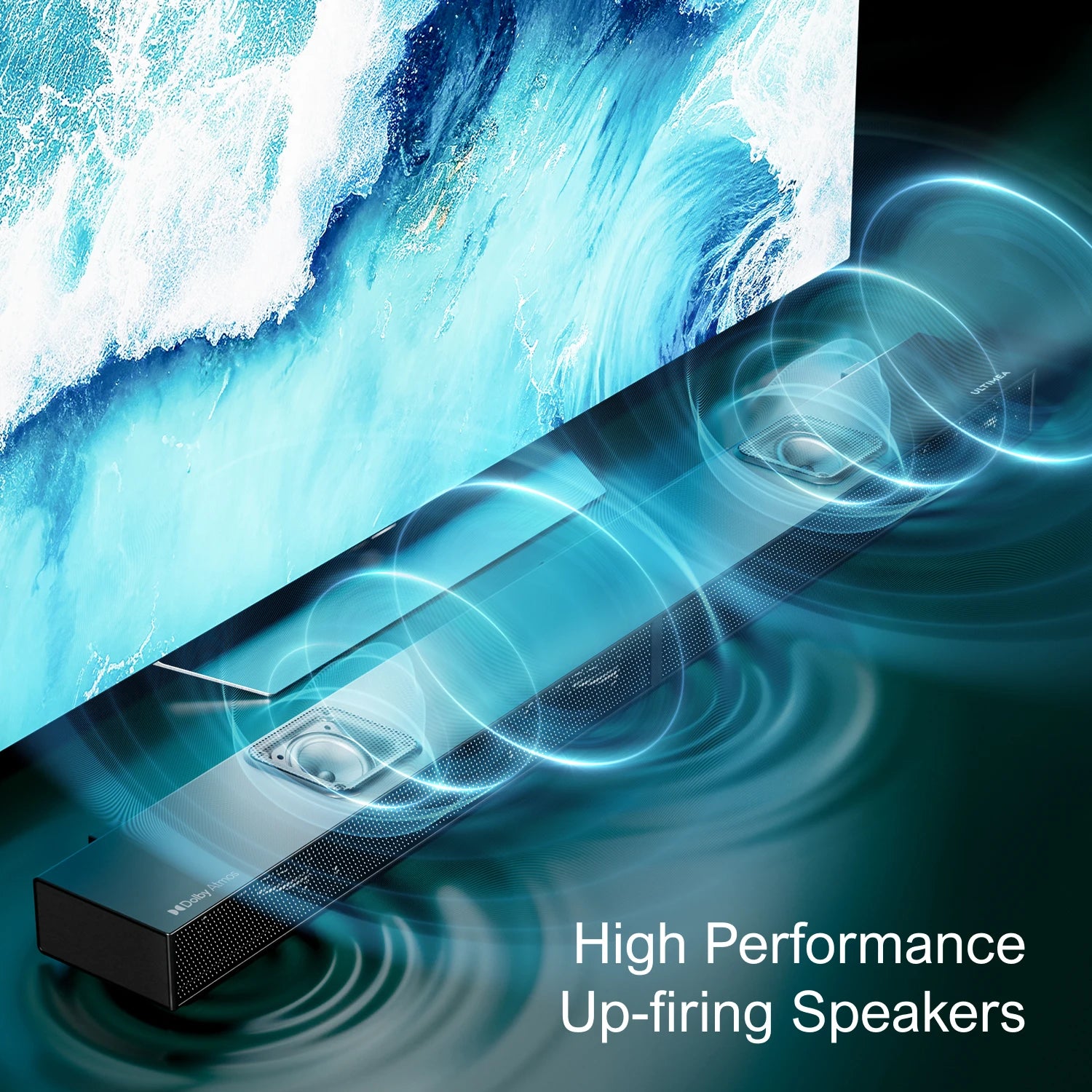 ULTIMEA 5.1.2 Dolby Atmos Soundbar for Smart TV, 520W Home Theater Surround System with 8"Wireless Subwoofer, 4K HDR Passthrough