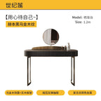 Large Chair Mirror Vanity Table Wood Storage Black Set Drawers Bedroom Dressers Makeup Desk Girl Stool Penteadeira Furniture