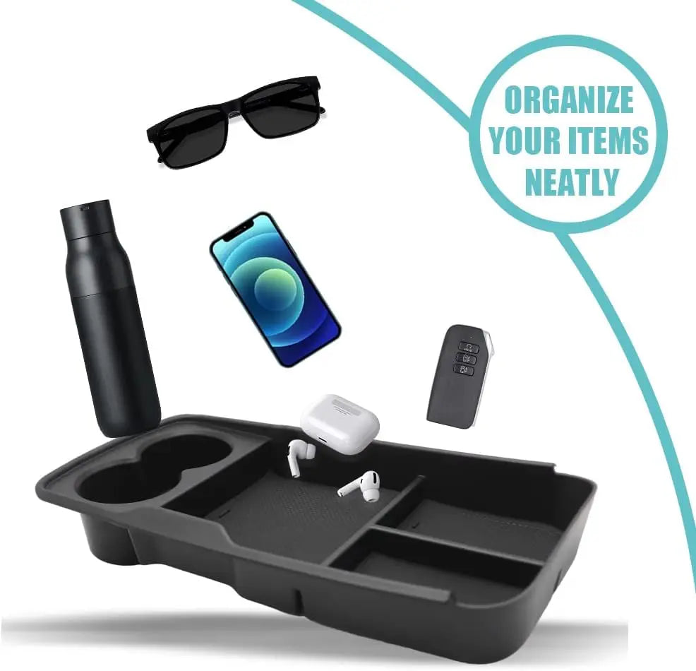 Storage Box For EV6 Lower Center Console Organizer Tray Interior Accessories Material Trim For Kia EV6 Accessories