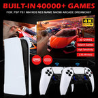 NEW GB5 Video Game Console 64GB/128GB 40000 Free Games HD TV Game Box 5 Two Gamepads For PS1/PPSPP/MAME Arcade Gaming Stick