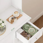 72" Tall Kitchen Pantry Storage Cabinet, Kitchen Hutch Cabinet with Doors and Shelves, Modern Food Pantry with 2 Drawers