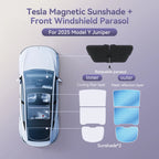 Magnetic Suction Clip Sun Shades for Tesla Model 3/Y Highland (2021-2025) | Glass Roof & Sunroof
