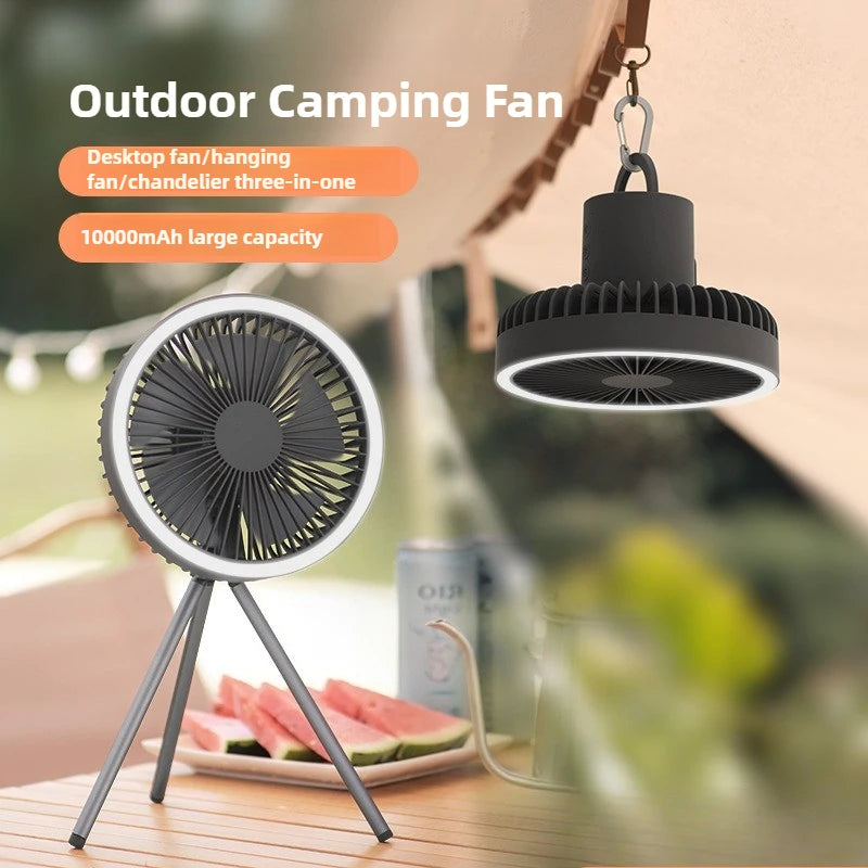 10000mAh 4000mAh Camping Fan Rechargeable Desktop Portable Circulator