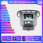 Hizpo For Tesla Style Car Radio For Ford Mondeo Mk4 Galaxy A/C 2007-2010 Carplay Screen Monitor Navigation Head Unit Player DSP