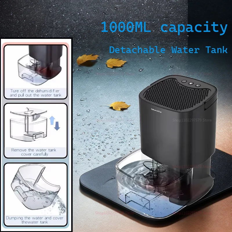 Mini Mute Dehumidifier Dryer Smart Air Purifier Dehumidifier For Home
