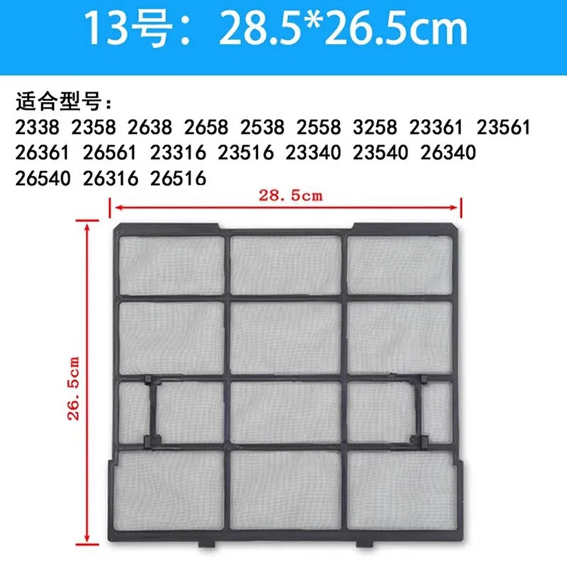 Customized Air Conditioner Flter for GREE 1P/ 2P / Lvjiayuan/Cadiz  Various models  Home Appliance Parts