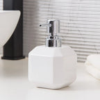 360ML Ceramic Hand Sanitizer Bottle Square Black & White Soap Liquid Container Home Shampoo Shower Gel Dividing Bottle Bathroom