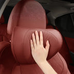 Car Seat High-end Leather Pillow Neck Driving Seat Headrest Back Cushion Luxury Universal Auto Lumbar Support Waist Head Qulit