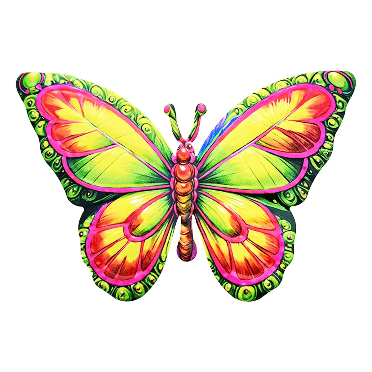 1PC Metal Art Butterfly Wall Decor Colorful Iron Art Butterfly Sculpture Butterfly Hanging Ornament for Outdoor Home Garden Yard