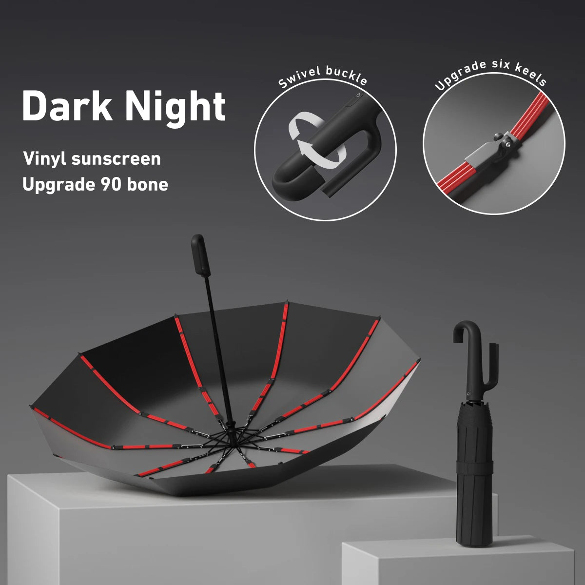 Strong Windproof Automatic Umbrella 72 Bones Sunshade Uv Protection Folding Men's Umbrella Buckle Rain Large Parasol for Women