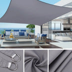 98%UV Block Water Resistant Shade Sail Sun Sail Shelter Canopy Pool Rectangle Square 4x3m/3x2M For Garden Terrace