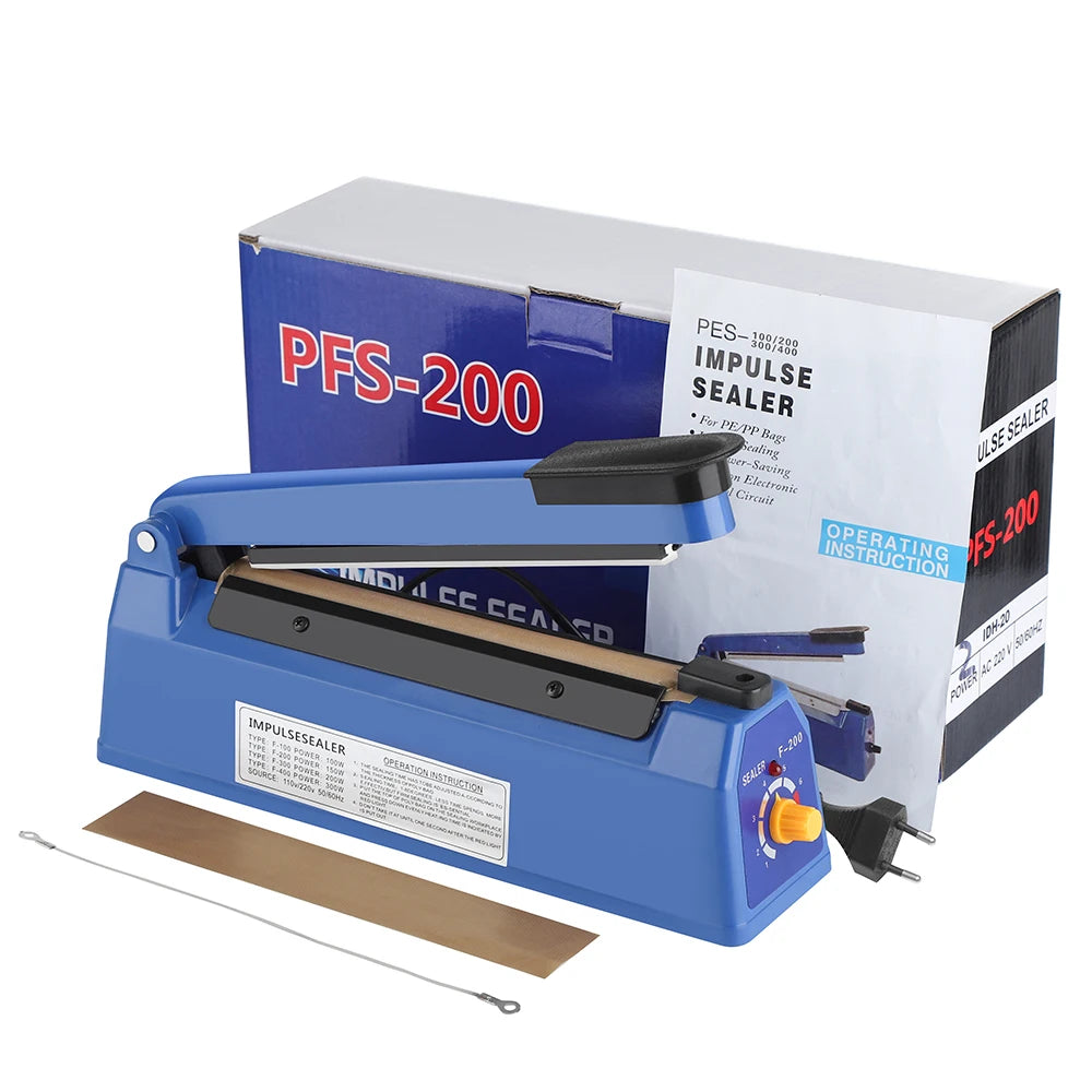 Electric Heat Bag Sealing Machine Portable Plastic Bag Sealer Hand Press Food Seal Plastic Bag Impulse Sealer Fast Heat Packagin