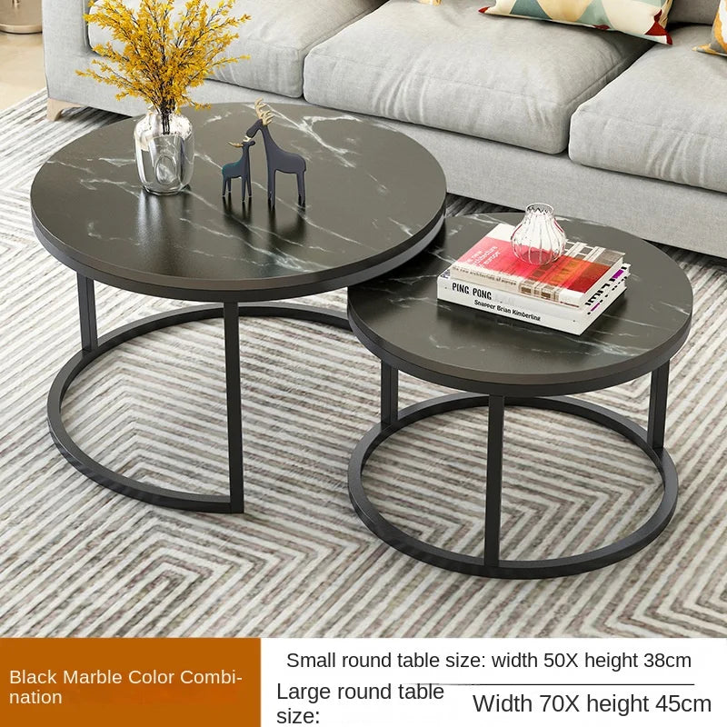 Nordic Simple Coffee Table Modern Creative Home Round Coffee Table Living Room Advanced Sense Iron Art Light Luxury Size Circle