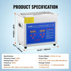VEVOR 1.3L 2L 3L 6L 10L 15L 22L 30L Ultrasonic Cleaner Lave-Dishes Portable Washing Machine Diswasher Ultrasound Home Appliances